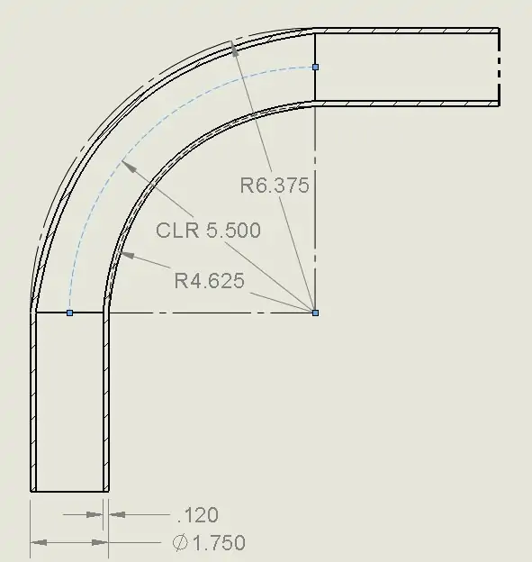 Center Line Radius (CLR)