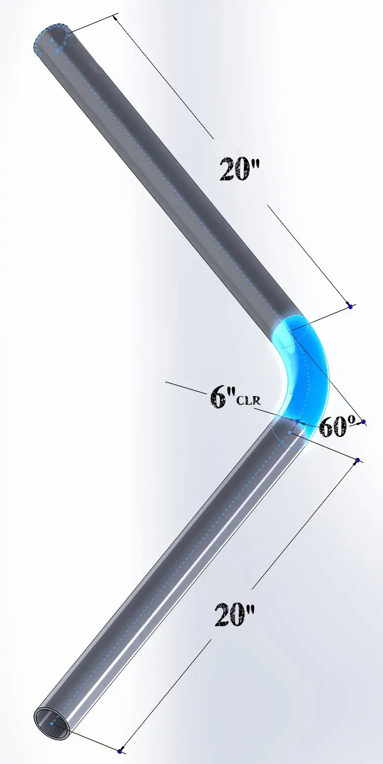 Bend In The Middle Calculator - Tube Layout