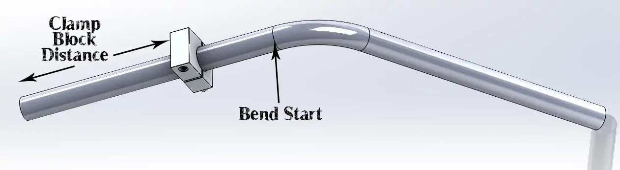 Bend In The Middle Calculator - Clamp Block Distance