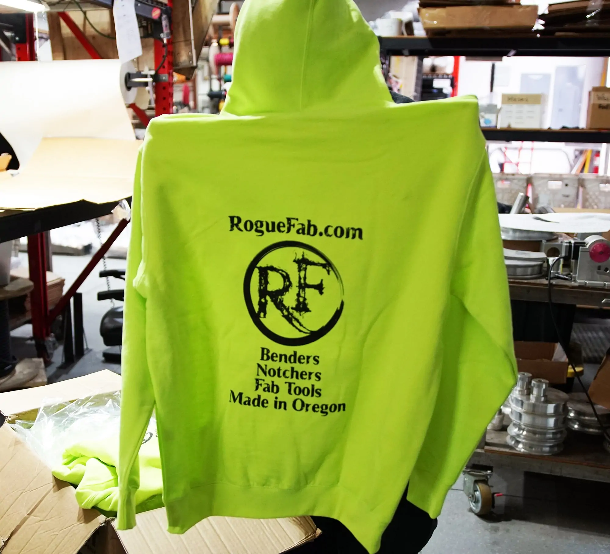 Roguefab Premium Hoodie Safety Green Highlighter Yellow