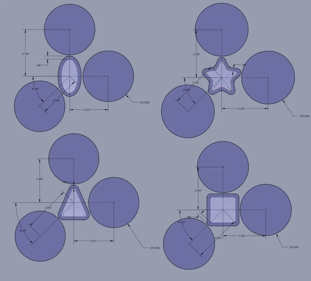 Dimple Die Spacing Limits